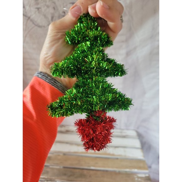 Tinsel tree vintage ornament Xmas holiday tree - Picture 4 of 4